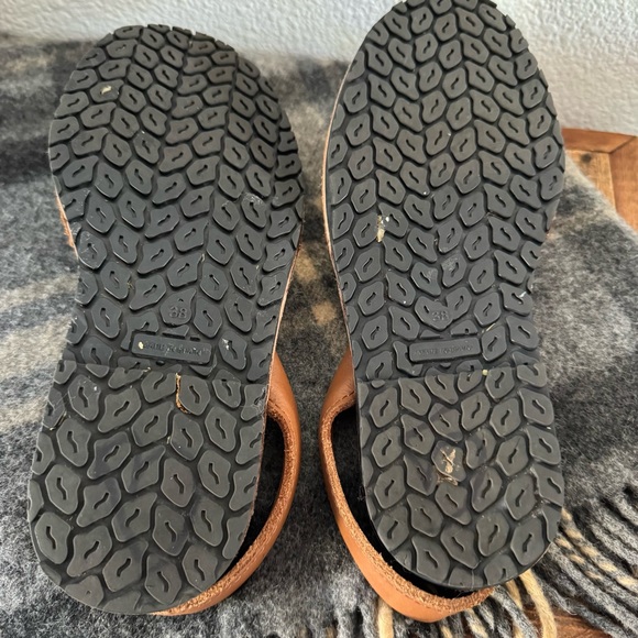 Coastal Bohemian Menorquina Avarca Spain Leather Sandals Size 38 Flats Vacation - Picture 6 of 9